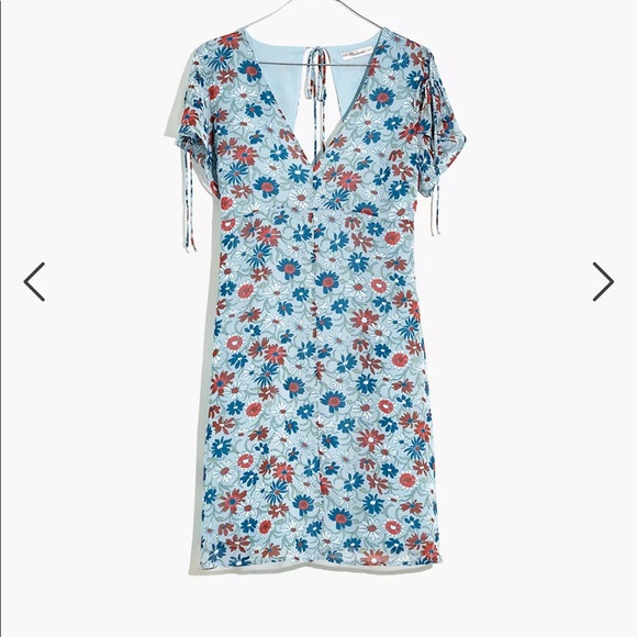 Madewell Open-Back Mini Dress in Wildflower Garden - Picture 3 of 9